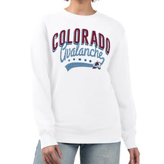 Colorado Avalanche G-III 4Her by Carl Banks Women's Filigree Team Graphic Fleece Pullover Sweatshirt - White | US 201411666