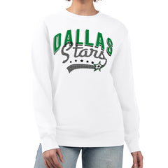 Dallas Stars G-III 4Her by Carl Banks Women's Filigree Team Graphic Fleece Pullover Sweatshirt - White | US 201411672