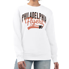 Philadelphia Flyers G-III 4Her by Carl Banks Women's Filigree Team Graphic Fleece Pullover Sweatshirt - White | US 201411675