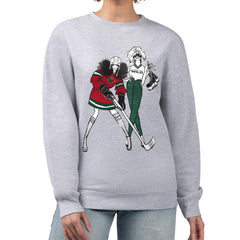 Minnesota Wild G-III 4Her by Carl Banks Women's Hockey Girls Team Graphic Fleece Pullover Sweatshirt - Heather Gray | US 201411731