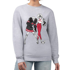 New Jersey Devils G-III 4Her by Carl Banks Women's Hockey Girls Team Graphic Fleece Pullover Sweatshirt - Heather Gray | US 201411739
