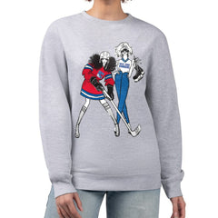 New York Rangers G-III 4Her by Carl Banks Women's Hockey Girls Team Graphic Fleece Pullover Sweatshirt - Heather Gray | US 201411752
