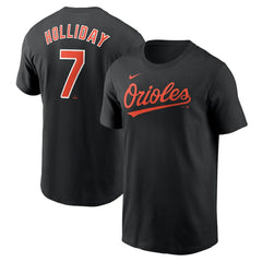 Jackson Holliday Baltimore Orioles Nike Fuse Name & Number T-Shirt - Black T-shirts