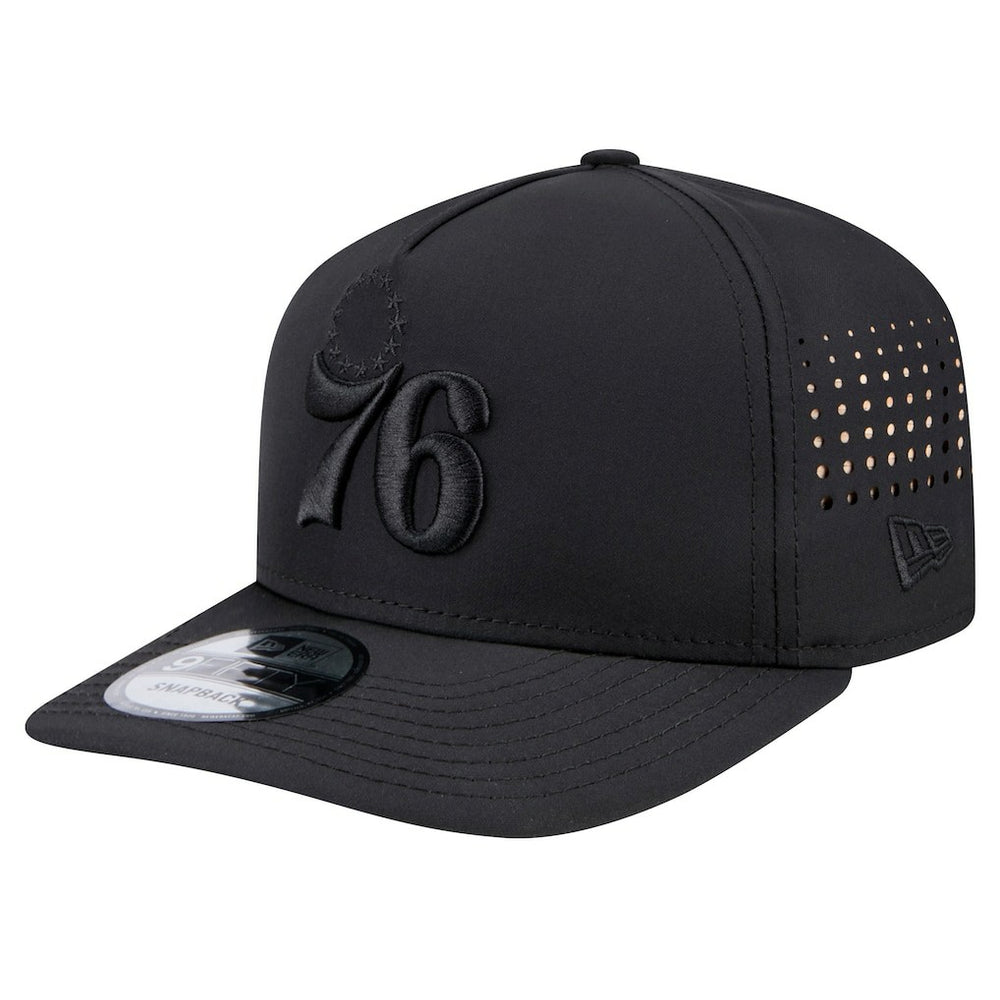 Philadelphia 76ers Vented 9FIFTY A-Frame Snapback Hat Black - New Era