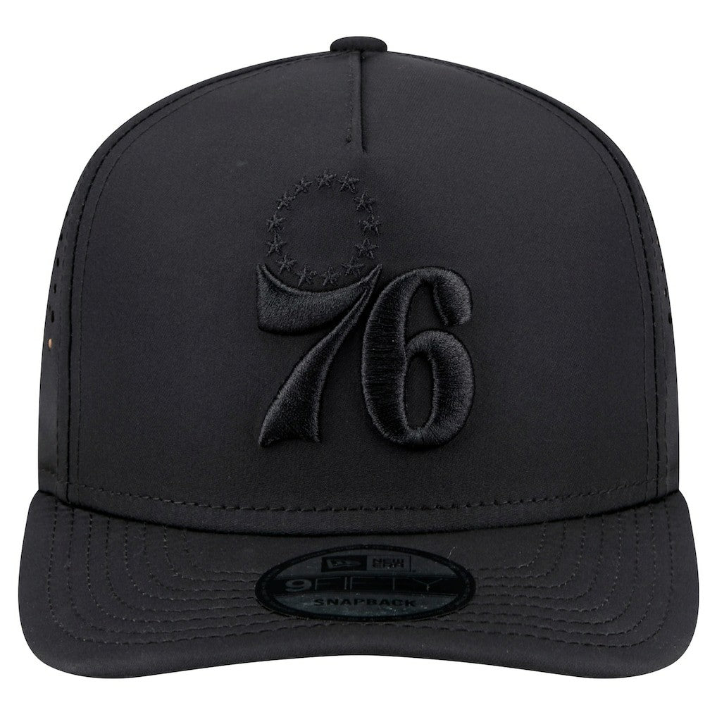 Philadelphia 76ers Vented 9FIFTY A-Frame Snapback Hat Black - New Era