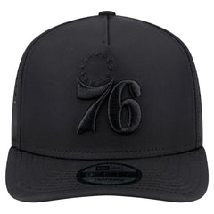 Philadelphia 76ers Vented 9FIFTY A-Frame Snapback Hat Black - New Era