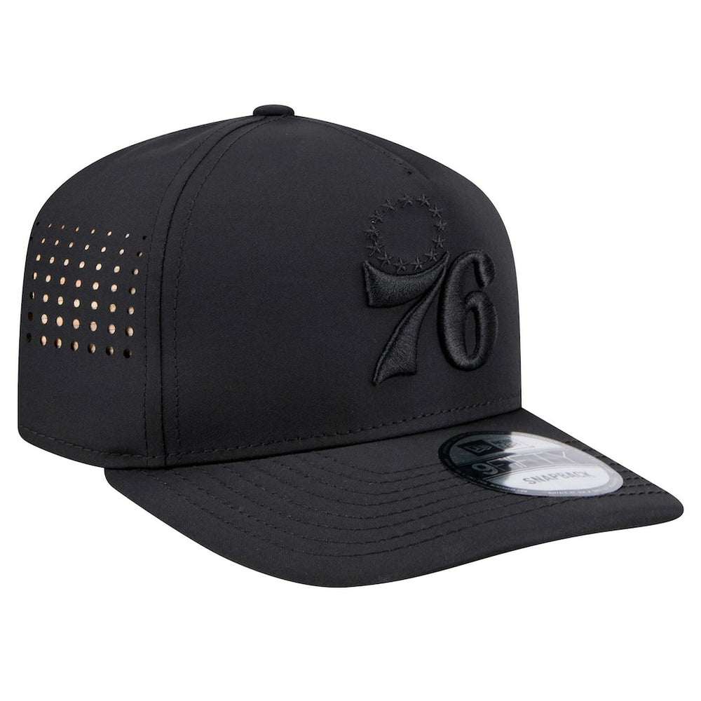 Philadelphia 76ers Vented 9FIFTY A-Frame Snapback Hat Black - New Era