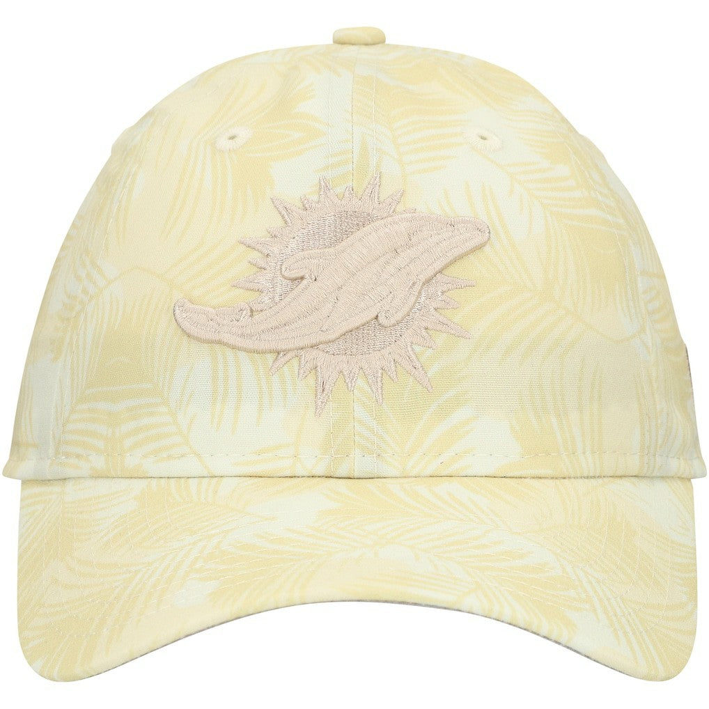 Miami Dolphins New Era Women's Frond 9TWENTY Adjustable Hat - Cream Hats