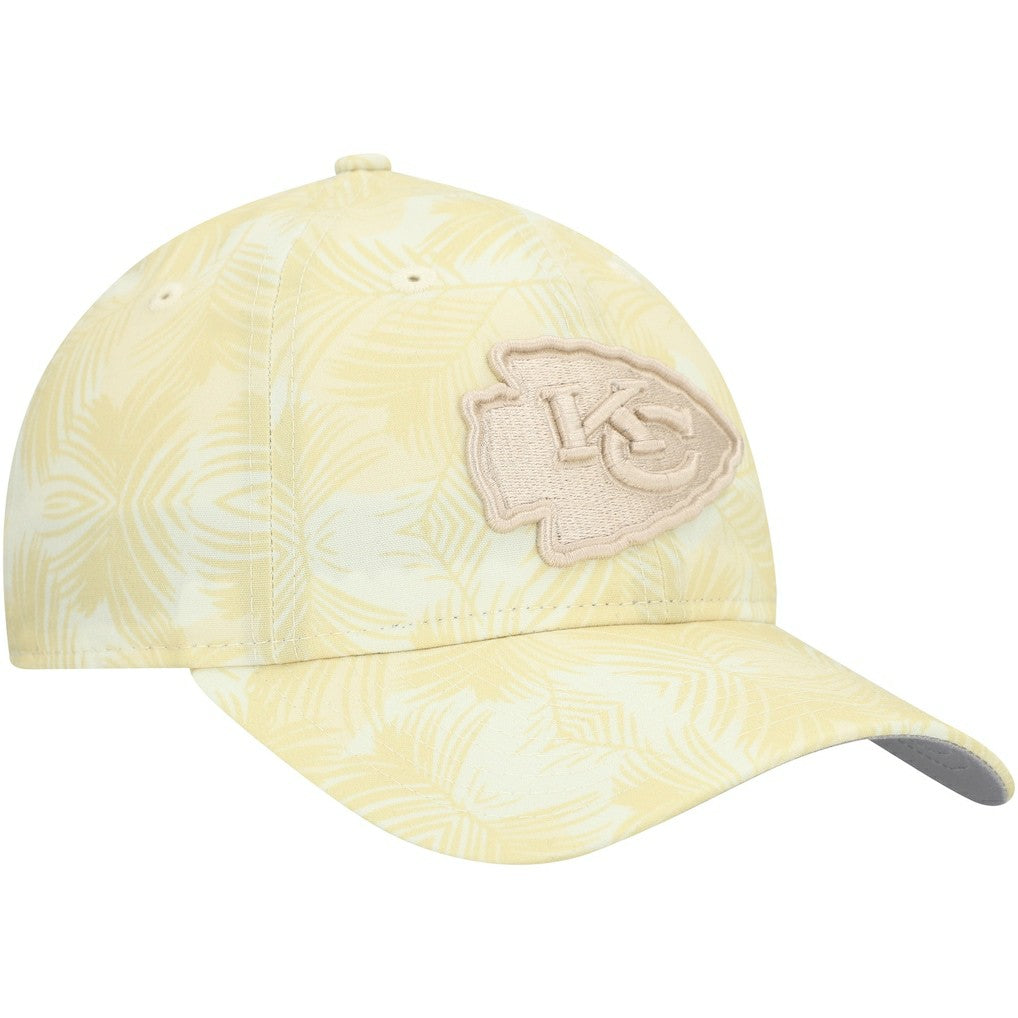 Kansas City Chiefs New Era Women's Frond 9TWENTY Adjustable Hat - Cream Hats