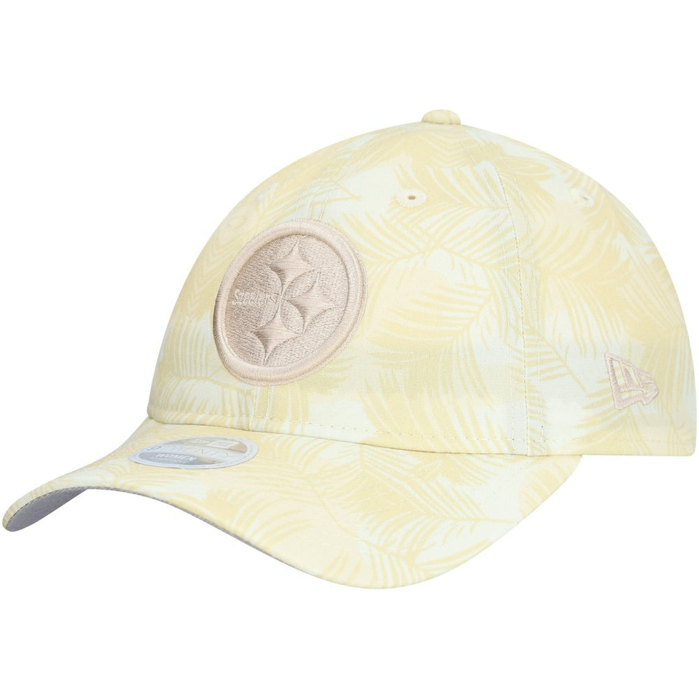 Pittsburgh Steelers New Era Women's Frond 9TWENTY Adjustable Hat - Cream Hats