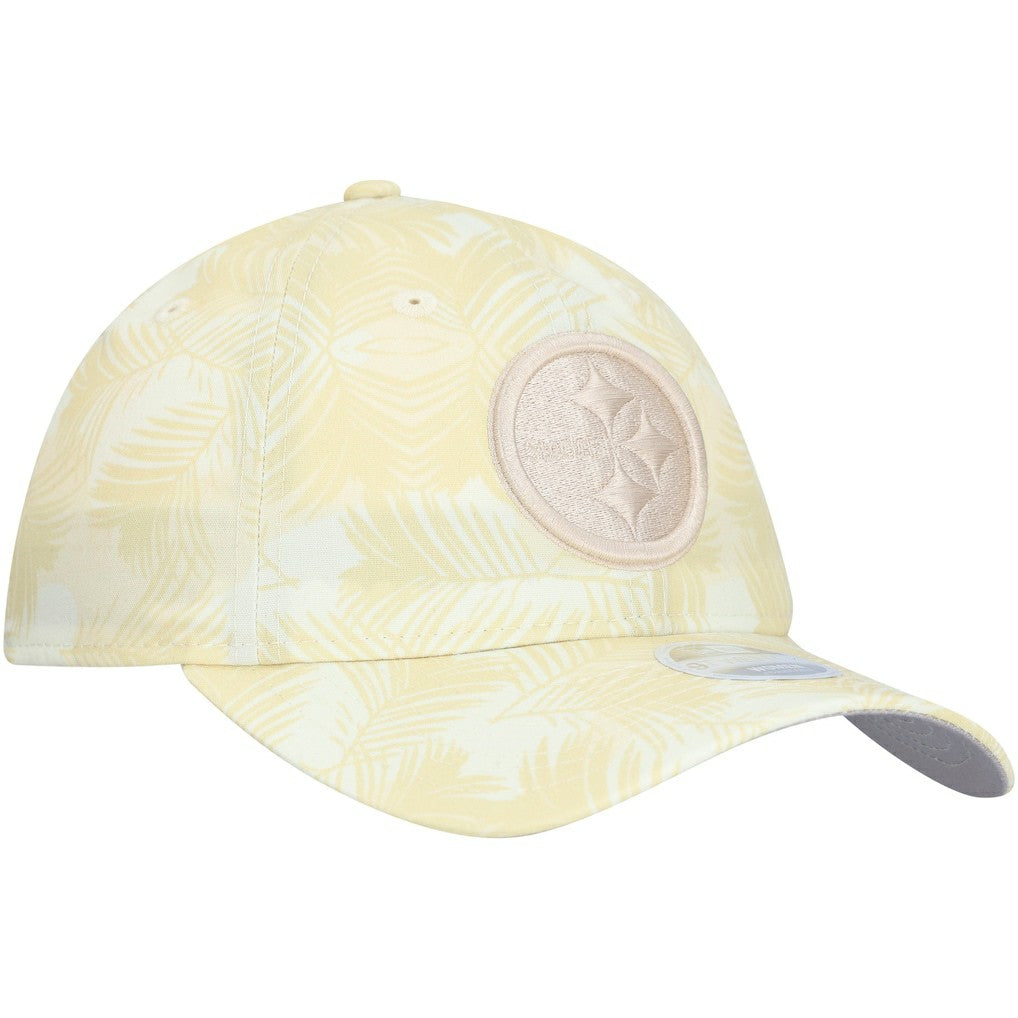 Pittsburgh Steelers New Era Women's Frond 9TWENTY Adjustable Hat - Cream Hats