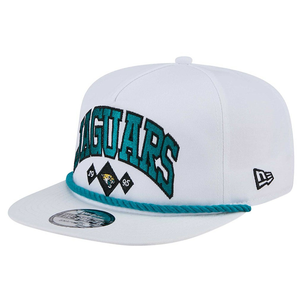 Jacksonville Jaguars New Era Diamond Golfer Snapback Hat - White Hats