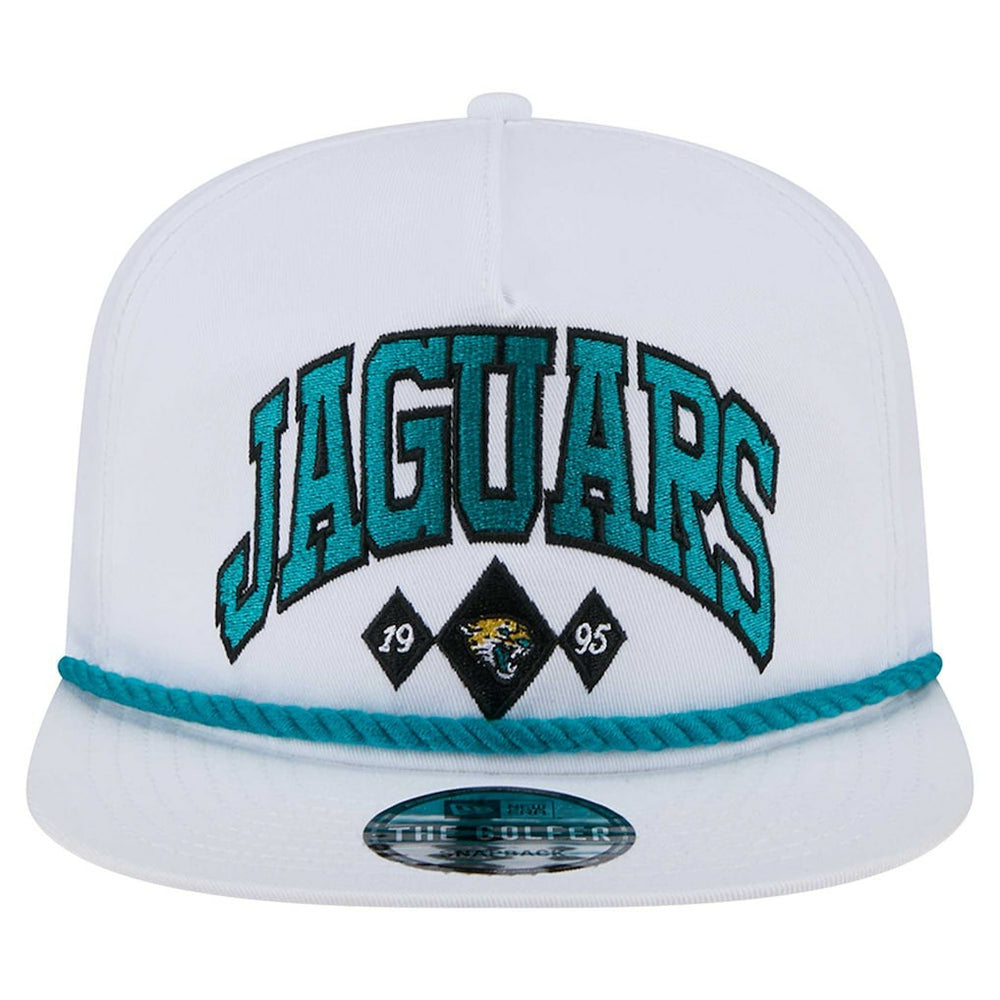 Jacksonville Jaguars New Era Diamond Golfer Snapback Hat - White Hats