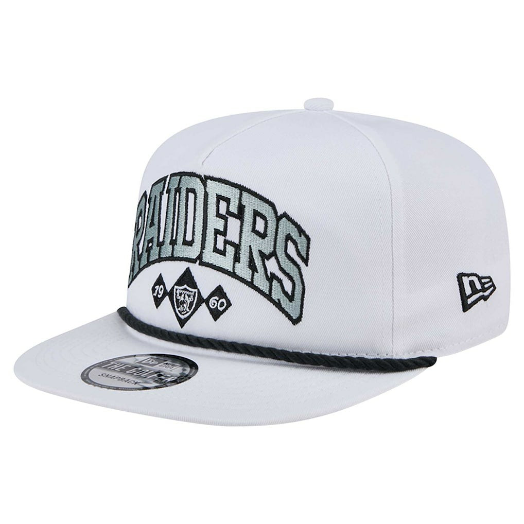 Las Vegas Raiders New Era Diamond Golfer Snapback Hat - White Hats