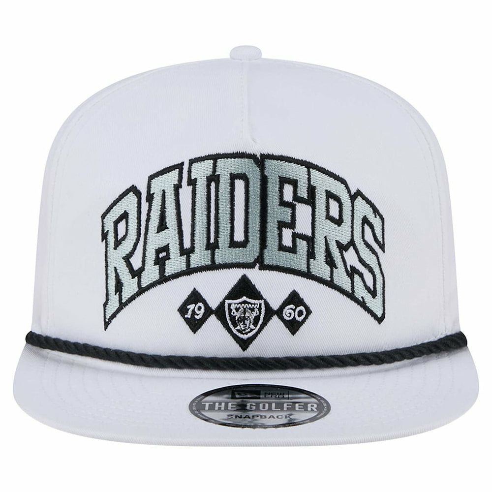 Las Vegas Raiders New Era Diamond Golfer Snapback Hat - White Hats