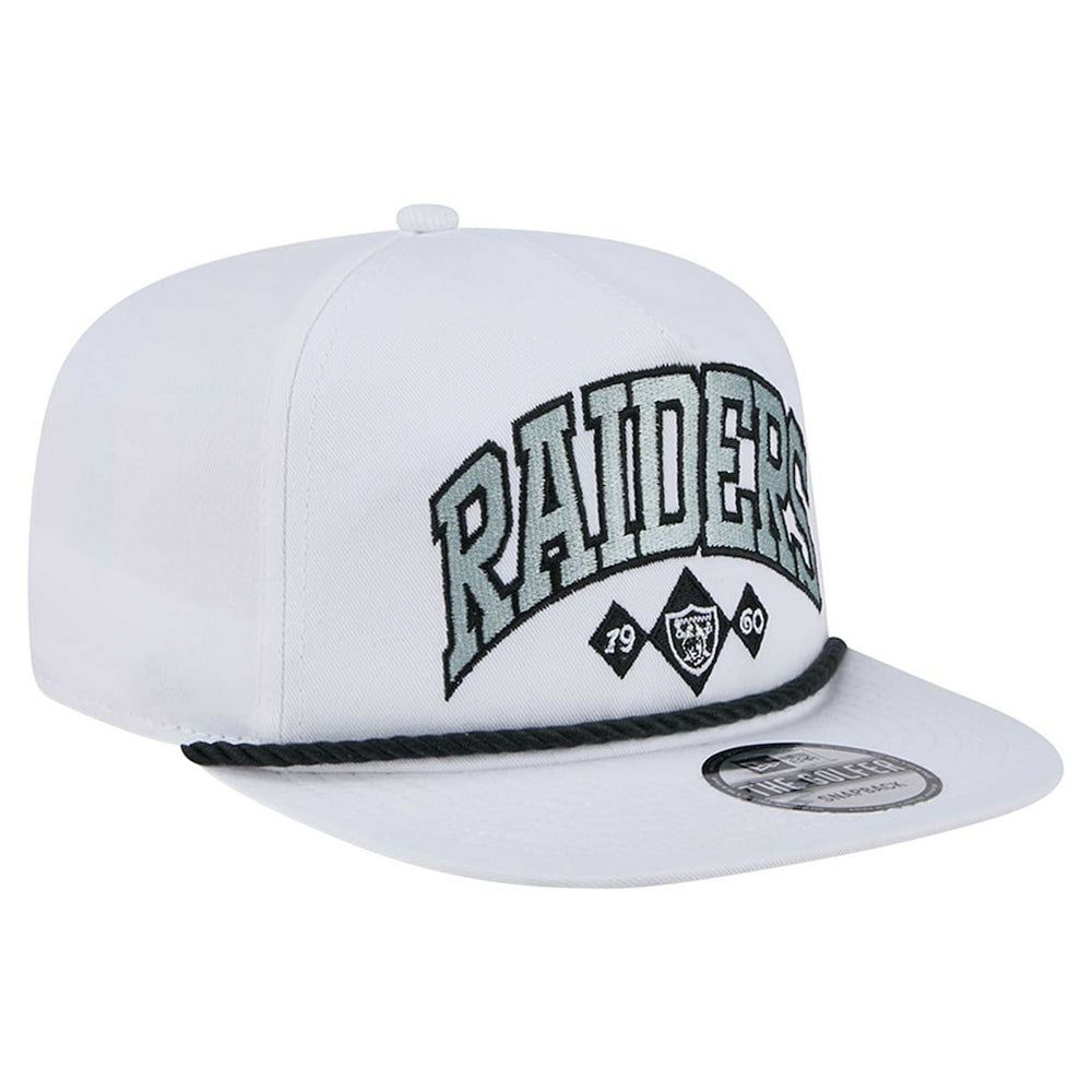 Las Vegas Raiders New Era Diamond Golfer Snapback Hat - White Hats