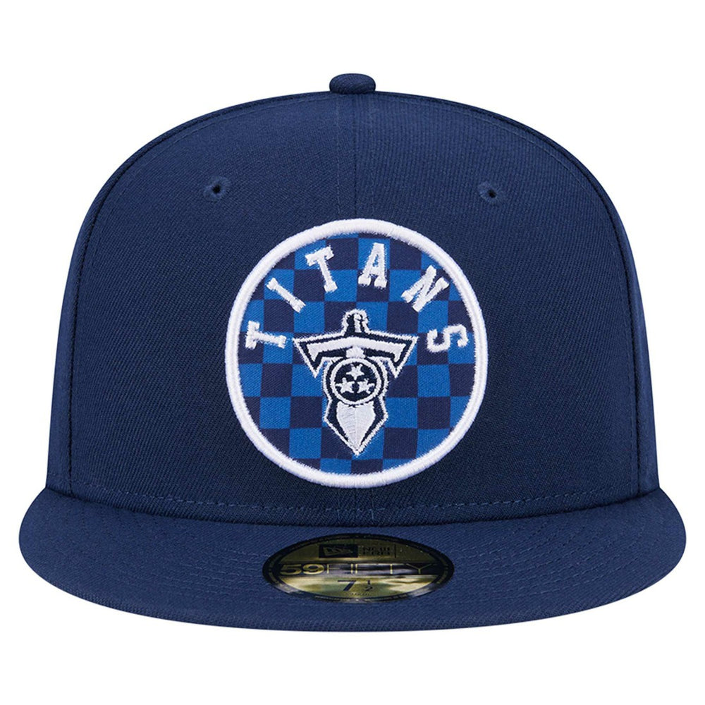 Tennessee Titans New Era Checkered 59FIFTY Fitted Hat - Navy Hats