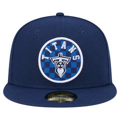 Tennessee Titans New Era Checkered 59FIFTY Fitted Hat - Navy Hats