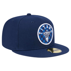 Tennessee Titans New Era Checkered 59FIFTY Fitted Hat - Navy Hats