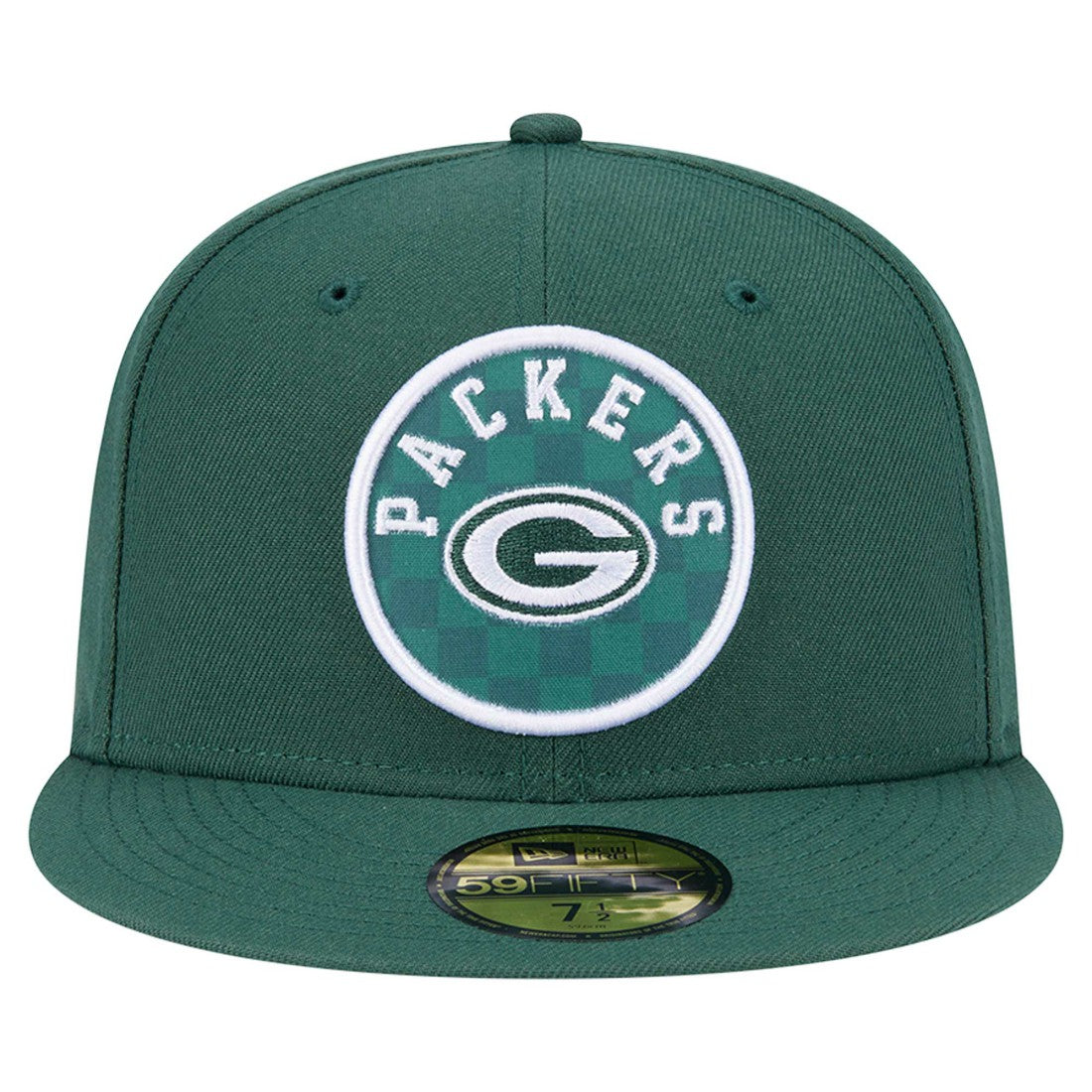 Green Bay Packers New Era Checkered 59FIFTY Fitted Hat - Green Hats