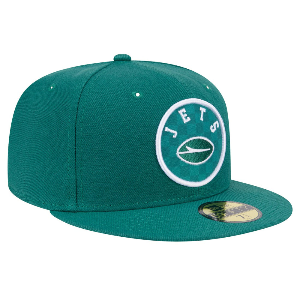 New York Jets New Era Checkered 59FIFTY Fitted Hat - Green Hats