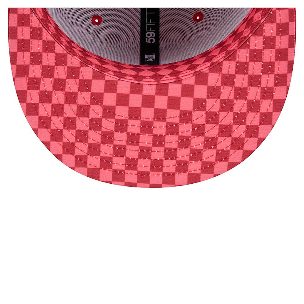 San Francisco 49ers New Era Checkered 59FIFTY Fitted Hat - Scarlet Hats