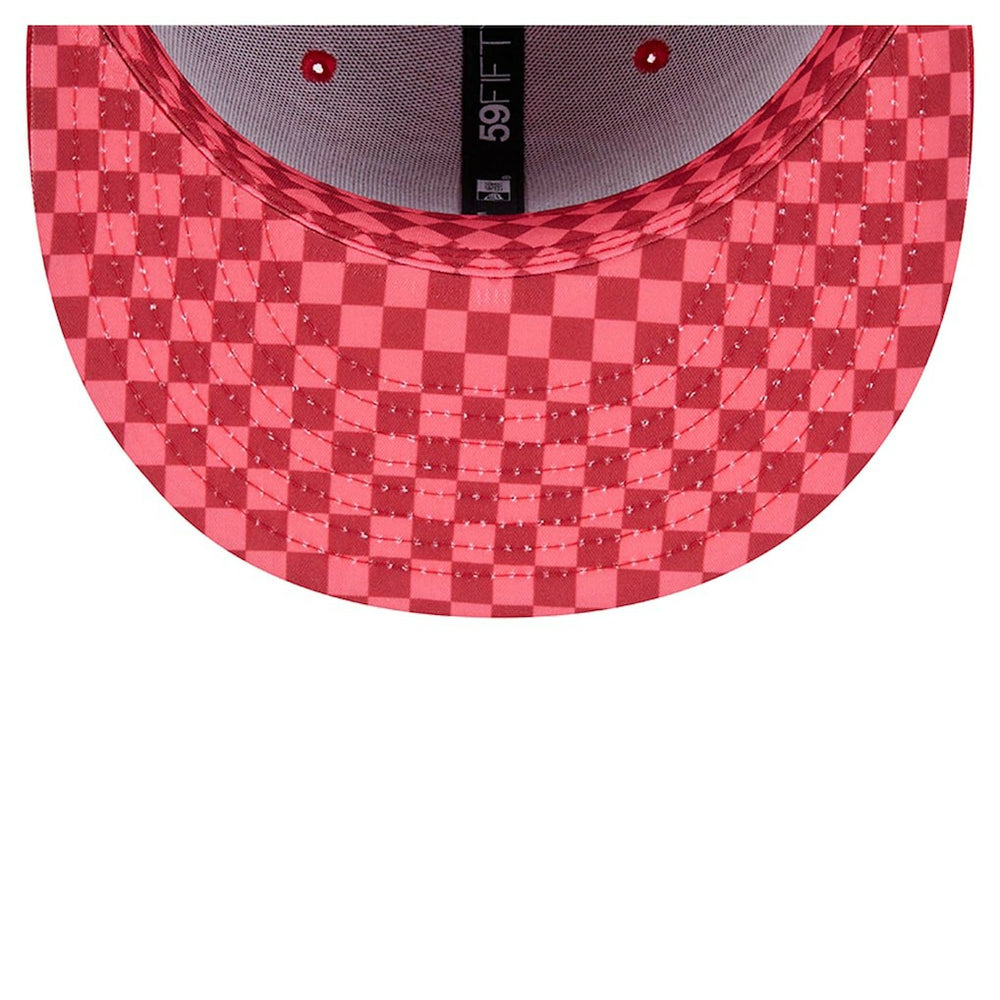 San Francisco 49ers New Era Checkered 59FIFTY Fitted Hat - Scarlet Hats