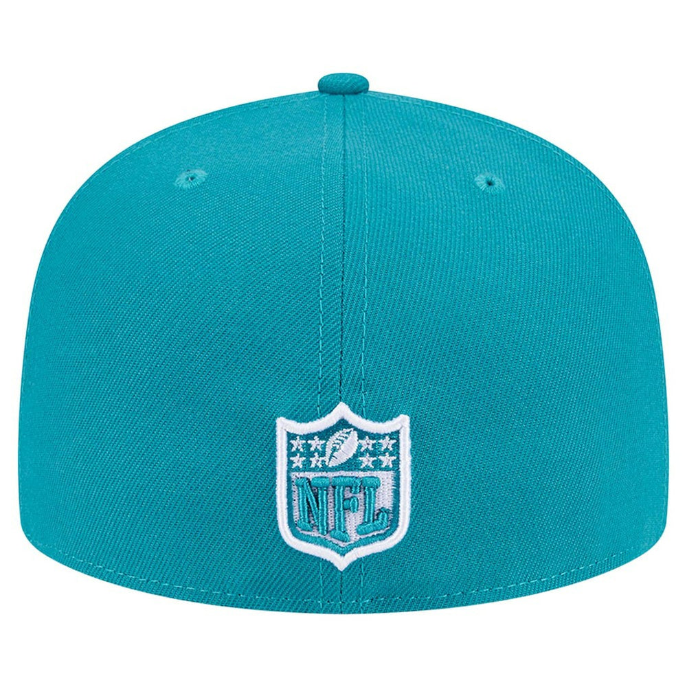 Miami Dolphins New Era Checkered 59FIFTY Fitted Hat - Aqua Hats