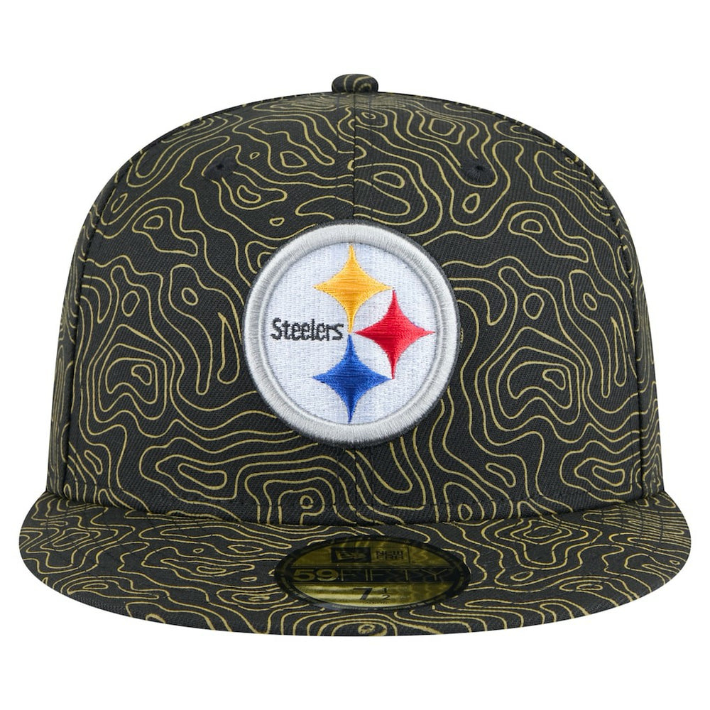 Pittsburgh Steelers New Era Geo 59FIFTY Fitted Hat - Black Hats