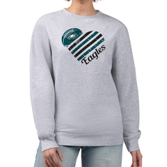 Philadelphia Eagles G-III 4Her by Carl Banks Women's Heart Graphic Fleece Pullover Sweatshirt - Heather Gray Pullover
