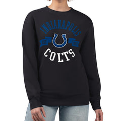 Indianapolis Colts G-III 4Her by Carl Banks Women's Large Team Graphic Fleece Pullover Sweatshirt - Black Pullover