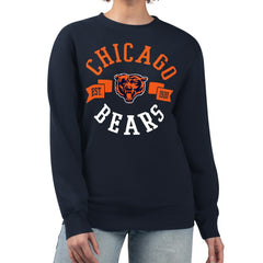 Chicago Bears G-III 4Her by Carl Banks Women's Large Team Graphic Fleece Pullover Sweatshirt - Navy Pullover