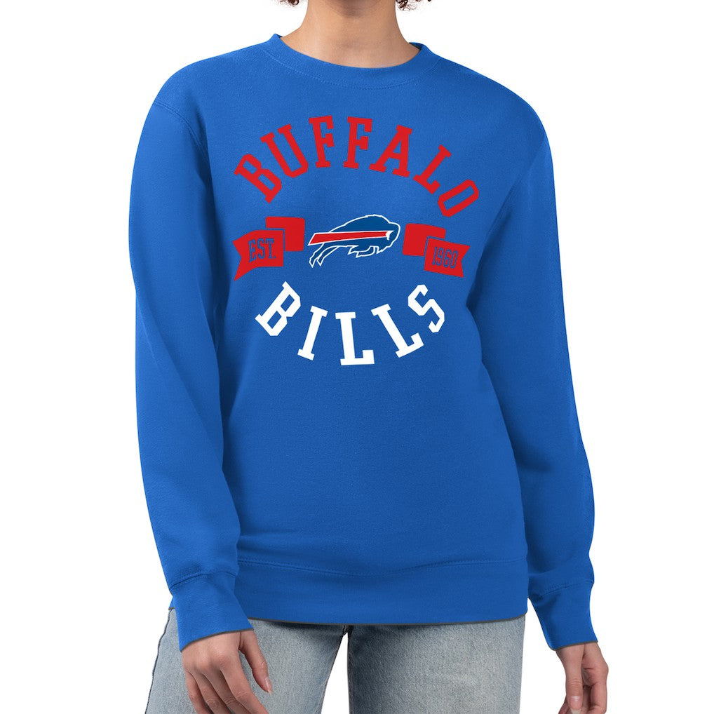 Buffalo Bills G-III 4Her by Carl Banks Women's Large Team Graphic Fleece Pullover Sweatshirt - Royal Pullover