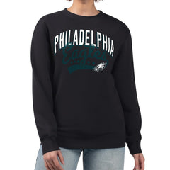 Philadelphia Eagles G-III 4Her by Carl Banks Women's Filigree Logo Graphic Fleece Pullover Sweatshirt - Black Pullover