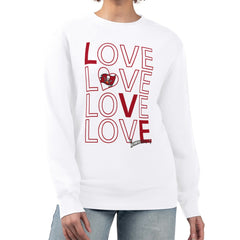 Tampa Bay Buccaneers G-III 4Her by Carl Banks Women's Lots of Love Graphic Fleece Pullover Sweatshirt - White Pullover