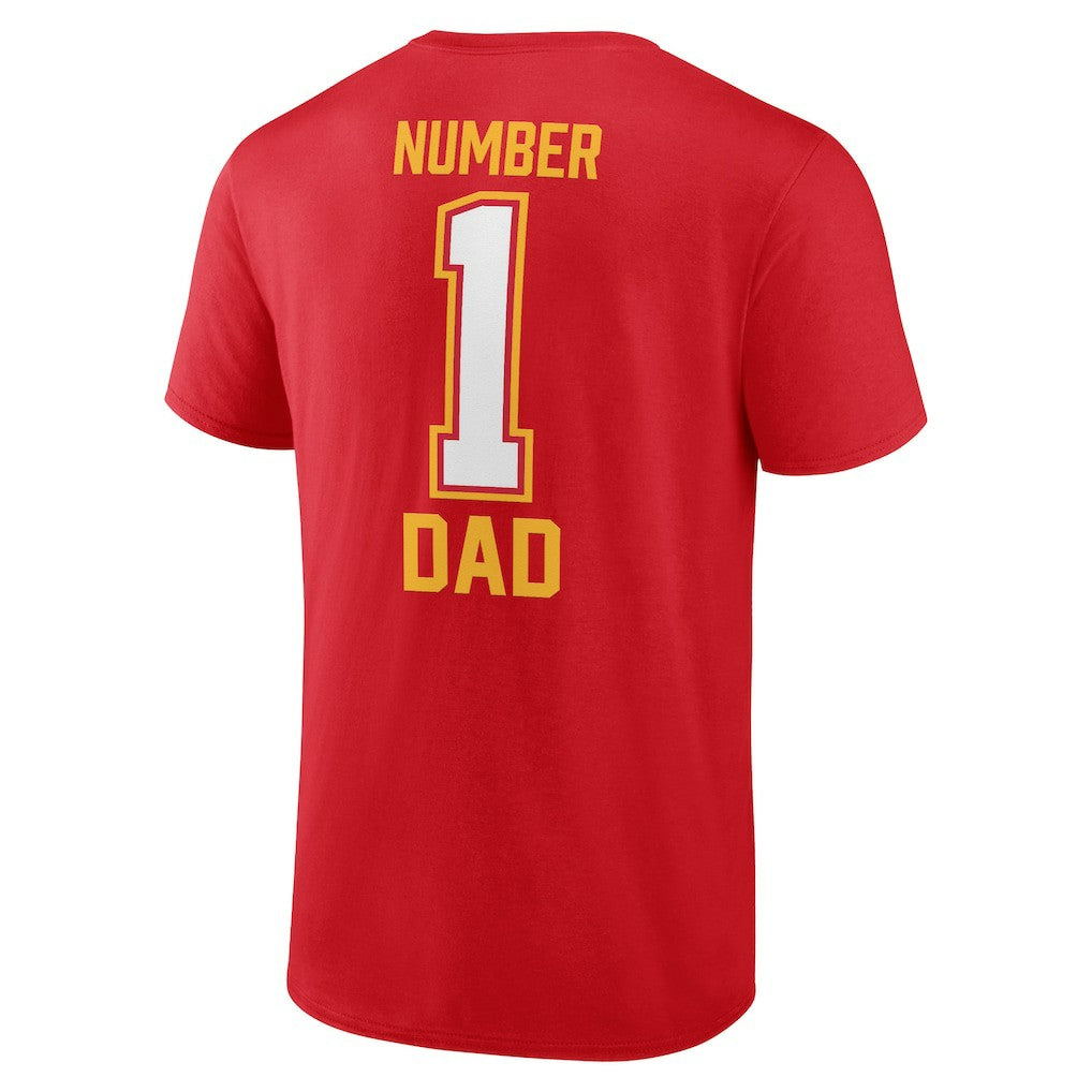 Kansas City Chiefs Father's Day #1 Dad T-Shirt - Red T-shirts