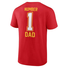 Kansas City Chiefs Father's Day #1 Dad T-Shirt - Red T-shirts