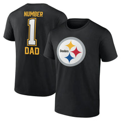 Pittsburgh Steelers Father's Day #1 Dad T-Shirt - Black T-shirts