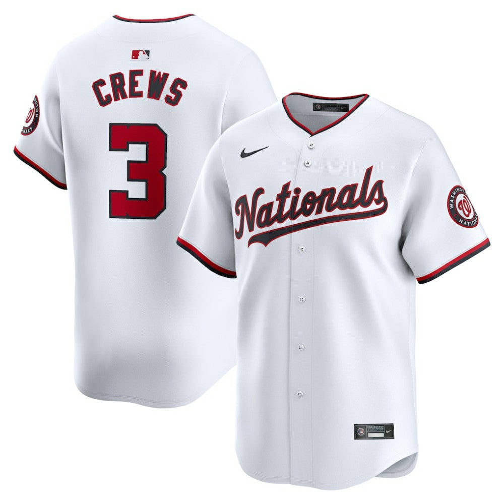 Dylan Crews Washington Nationals Nike Home Limited Player Jersey - White Jerseys