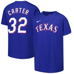 Evan Carter Texas Rangers Nike Youth Name & Number T-Shirt - Royal T-shirts