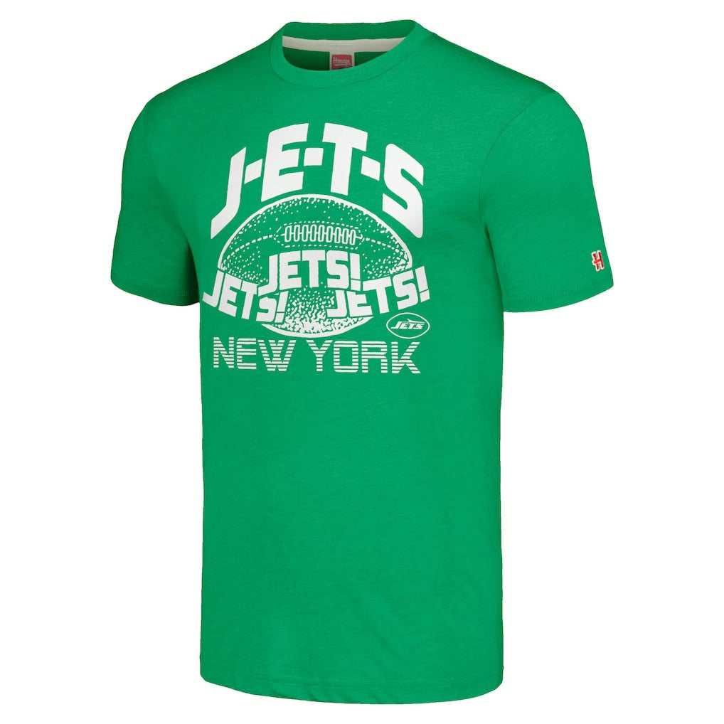 New York Jets Homage Unisex J-E-T-S Tri-Blend T-Shirt - Green T-shirts