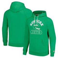 New York Jets Homage Unisex Helmet Tri-Blend Pullover Hoodie - Green Hoodies