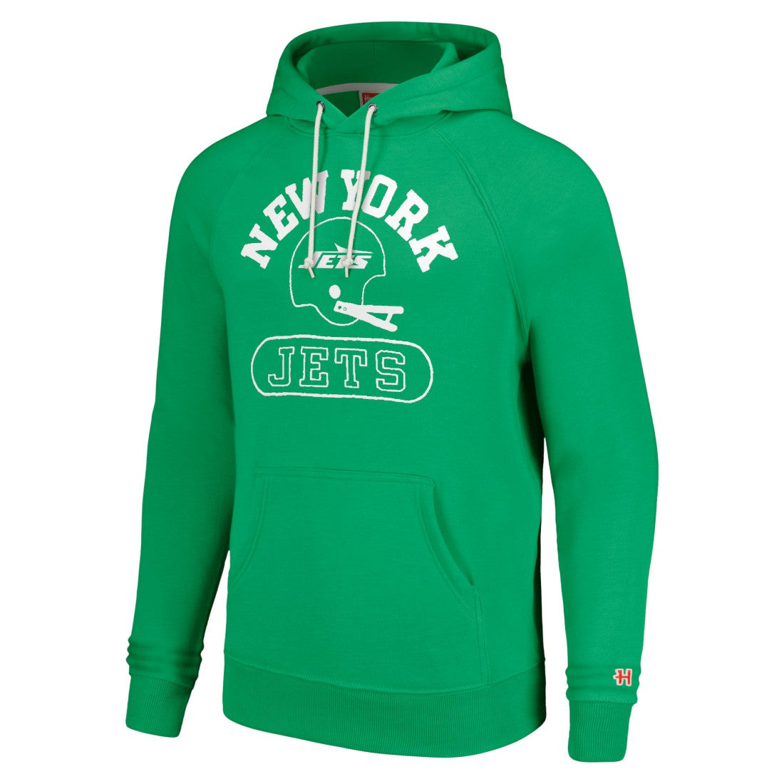 New York Jets Homage Unisex Helmet Tri-Blend Pullover Hoodie - Green Hoodies