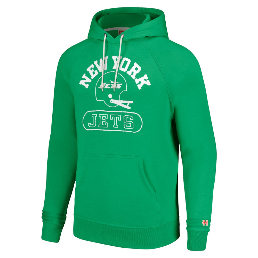 New York Jets Homage Unisex Helmet Tri-Blend Pullover Hoodie - Green Hoodies