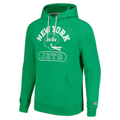 New York Jets Homage Unisex Helmet Tri-Blend Pullover Hoodie - Green Hoodies
