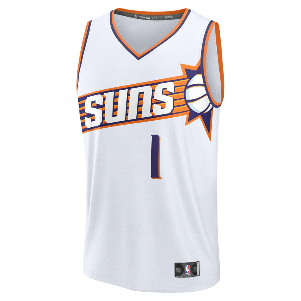 Devin Booker Phoenix Suns Youth Fast Break Replica Player Jersey Association Edition White - Fanatics