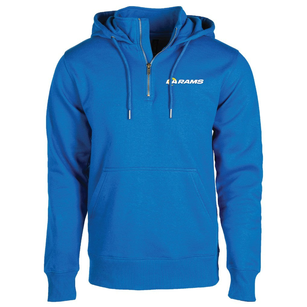 Los Angeles Rams Dunbrooke Unisex Defender Quarter-Zip Hoodie - Royal Hoodies