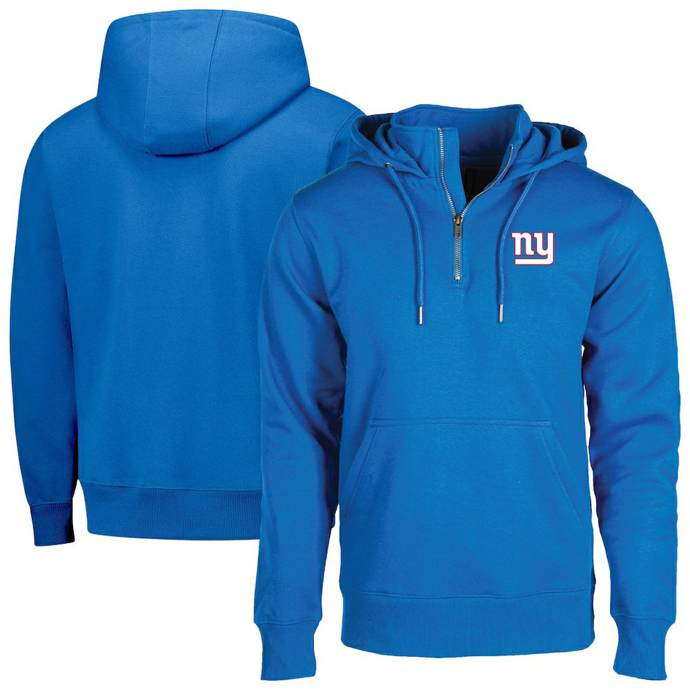 New York Giants Dunbrooke Unisex Defender Quarter-Zip Hoodie - Royal Hoodies