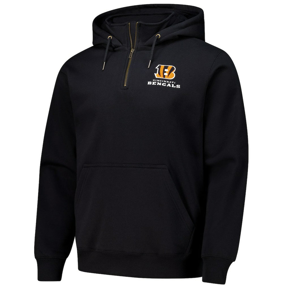 Cincinnati Bengals Dunbrooke Unisex Defender Quarter-Zip Hoodie - Black Hoodies