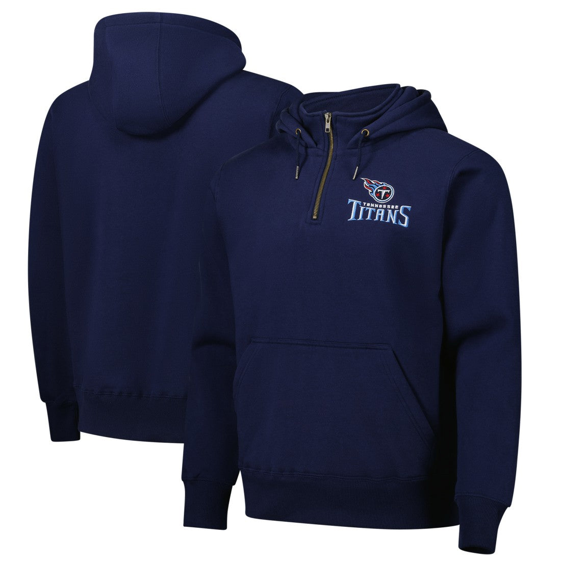 Tennessee Titans Dunbrooke Unisex Defender Quarter-Zip Hoodie - Navy Hoodies